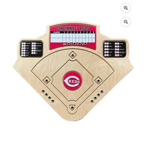 Cincinnati Reds Baseball Board Game Wood Man Cave MLB Take Me Out To‎ Ballgame